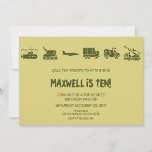 Truppen zum Appell Geburtstagseinladung Einladung