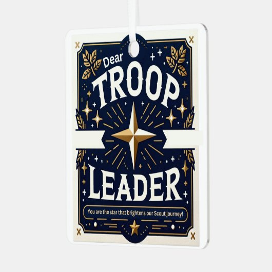 Truppenführer: Du bist der Star auf unserer Reise Ornament Aus Metall (Vorderseite links)