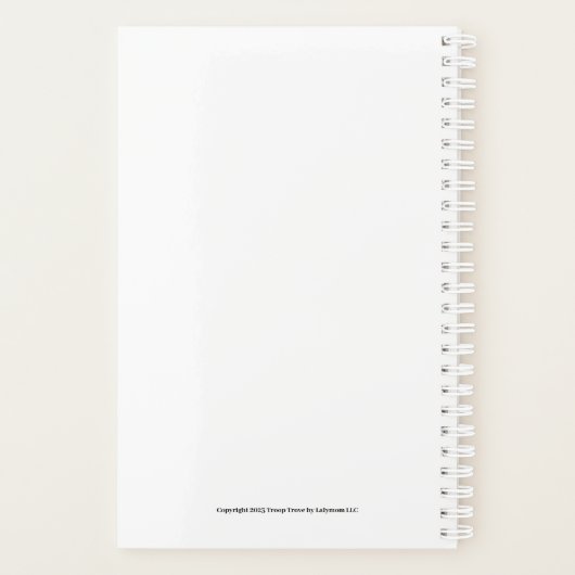 Truppenführer Extraordinaire Girl Scouting Planer (Rückseite)