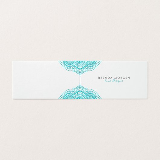 Truquoise mandala visitenkarten (Außenseite Aufgefaltet)