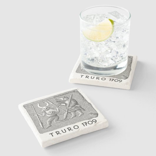 Truro 1709 SteinUntersetzer (Seitenansicht)