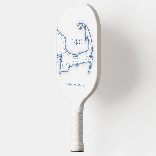 Truro Cape Cod Navy Blue Monogram Pickleball Schläger (Links)