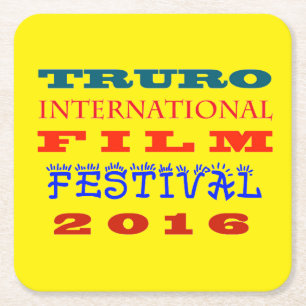 TRURO INTERNATIONALER FILM-FESTIVAL-UNTERSETZER RECHTECKIGER PAPPUNTERSETZER