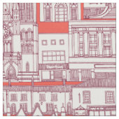 Truro Toile bordeauxrot Stoff (Nahaufnahme)