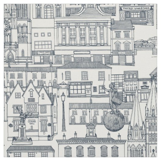 Truro Toile Indigo Perle Stoff (Muster)