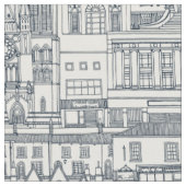 Truro Toile Indigo Perle Stoff (Nahaufnahme)