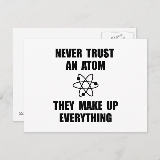 Trust Atom Postkarte (Vorne/Hinten)