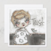 Trust - flache Rahmenkarte Einladung (Vorne/Hinten)