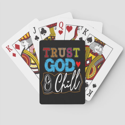 TRUST GOD & CHILL SPIELKARTEN (Rückseite)