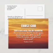 TRUST GOD | Christliche Förderung Postkarte (Vorne/Hinten)