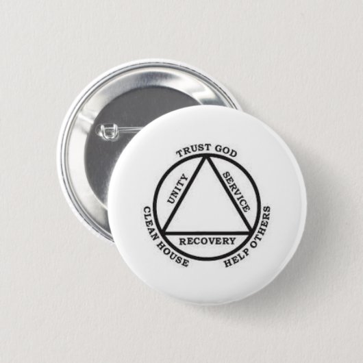 Trust God, Clean House, Help Others (Badge) Button (Vorne & Hinten)