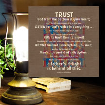 TRUST GOD LISTEN HONOR LIGHT EARTHTONES