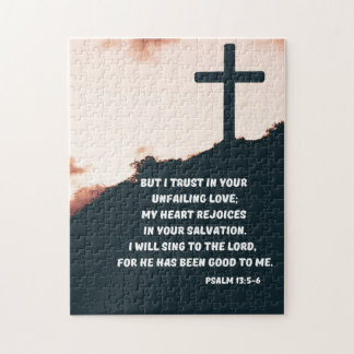 Trust God Psalm 13:5-6 Bible Verse Christlich Puzzle