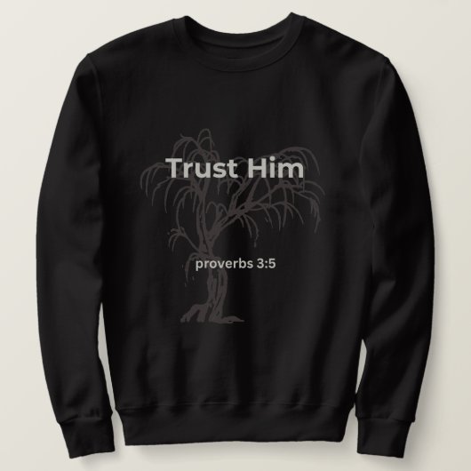 Trust Him Shirt Proverbs 3:5 | Christian Aesthetic (Design vorne)