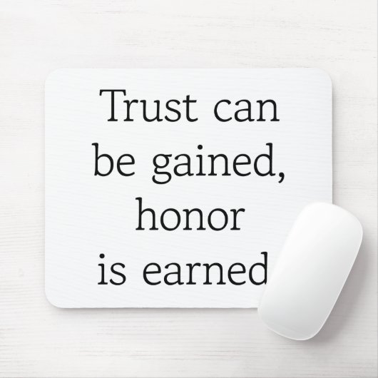 Trust & Honor Mouse Pad Mousepad (Mit Mouse)