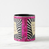 Trust in God's Timing pink glitter zebra y2k Tasse (Zentrum)
