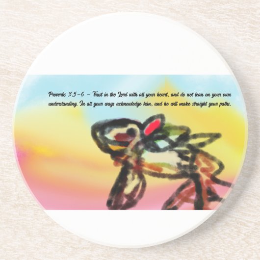 Trust in jesus getränkeuntersetzer (Vorne)