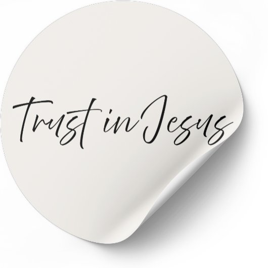 Trust in Jesus – Minimal Christian Sticker 