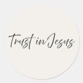 Trust in Jesus – Minimal Christian Sticker  (Vorderseite)