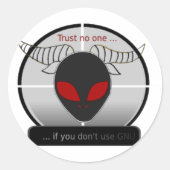 Trust in one. runder aufkleber (Vorderseite)