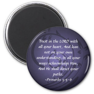 Trust in the Lord Christian Bible Verse Quote Magnet