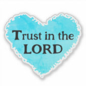 Trust In The Lord Fish Leaves Purple Teal Grey Aufkleber (Vorderseite)