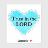 Trust In The Lord Fish Leaves Purple Teal Grey Aufkleber (Blatt)