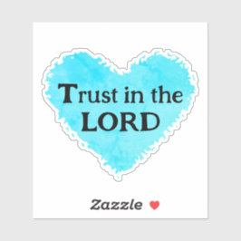 Trust In The Lord Fish Leaves Purple Teal Grey Aufkleber