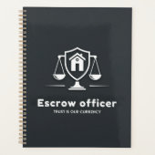 Trust Is Our Currency – Escrow Officer Planer (Vorderseite)