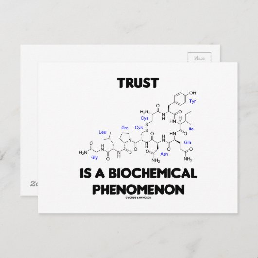 Trust ist ein biochemisches Phänomen (Oxytocin) Postkarte (Vorne/Hinten)