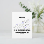 Trust ist ein biochemisches Phänomen (Oxytocin) Postkarte (Stehend Vorderseite)