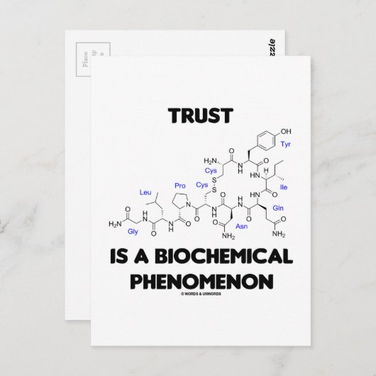 Trust ist ein biochemisches Phänomen (Oxytocin) Postkarte (Vorne/Hinten)
