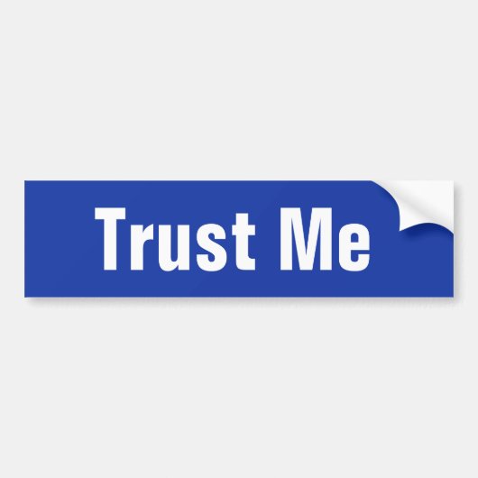 Trust Me Autoaufkleber (Vorne)