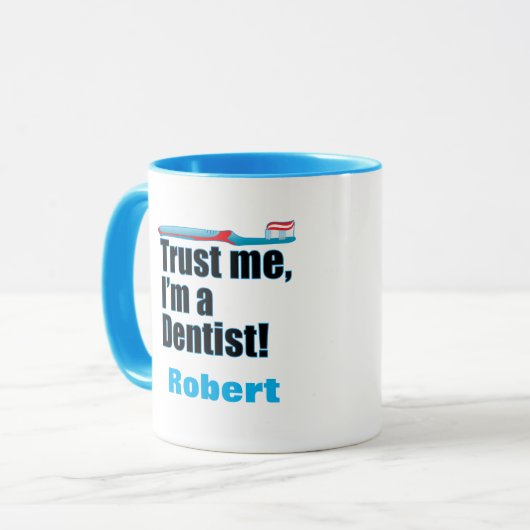 Trust Me Dentist Dental Chirurgen Joke Tasse (Vorderseite Links)