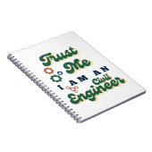 TRUST ME I Am A Civil Engineer Notizblock (Rechte Seite)