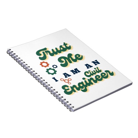 TRUST ME I Am A Civil Engineer Notizblock (Rechte Seite)