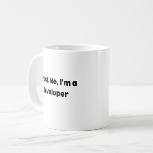 Trust Me I’m a Developer Mug – Programmer Gift  Kaffeetasse (Vorderseite Links)