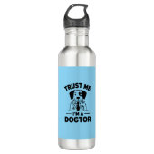 Trust Me I’m a Dogtor Edelstahlflasche (Vorderseite)
