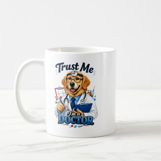 Trust Me I’m a Dogtor Funny Dog Doctor Kaffeetasse (Links)