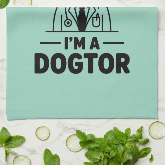 Trust Me I’m a Dogtor Geschirrtuch (Gefaltet)