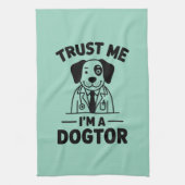 Trust Me I’m a Dogtor Geschirrtuch (Vertikal)