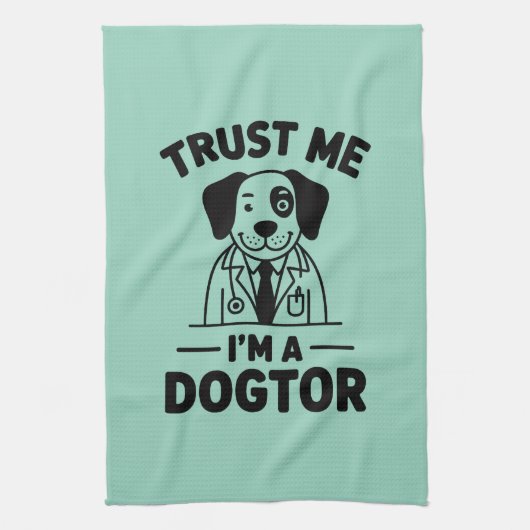 Trust Me I’m a Dogtor Geschirrtuch (Vertikal)