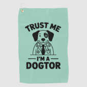 Trust Me I’m a Dogtor Golfhandtuch (Vorderseite)