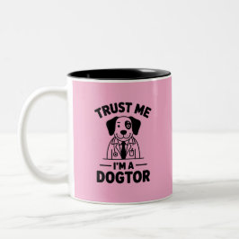 Trust Me I’m a Dogtor Zweifarbige Tasse