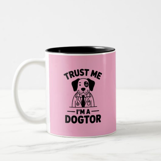 Trust Me I’m a Dogtor Zweifarbige Tasse (Links)