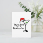 Trust Me Im a Barkeeper Martini Postkarte (Stehend Vorderseite)