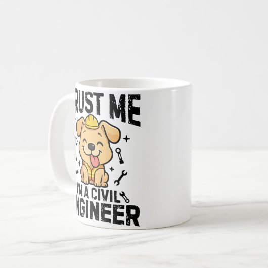 Trust me, I'm a civil engineer Kaffeetasse (Vorderseite Links)