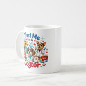 Trust Me I'm A Dogtor | Funny Veterinarian Kaffeetasse (Vorderseite Links)