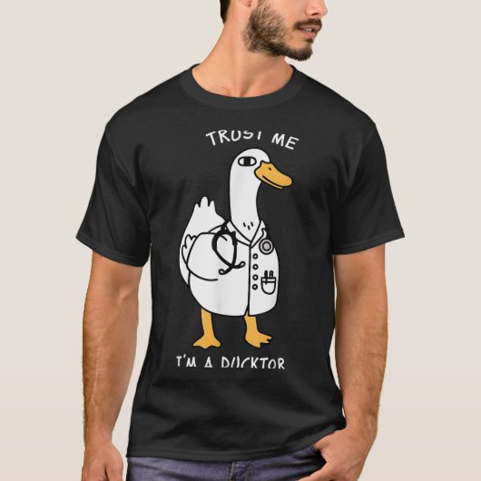 Trust Me I'm A Ductor Whimsical Duck Doctor Animal T-Shirt (Vorderseite)
