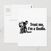 Trust Me Im a Goalie (Hockey) Postkarte (Vorne/Hinten)